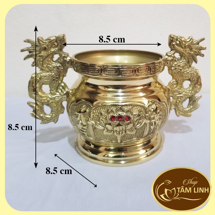 Lư Hương Bằng Đồng Cao 8.5 cm