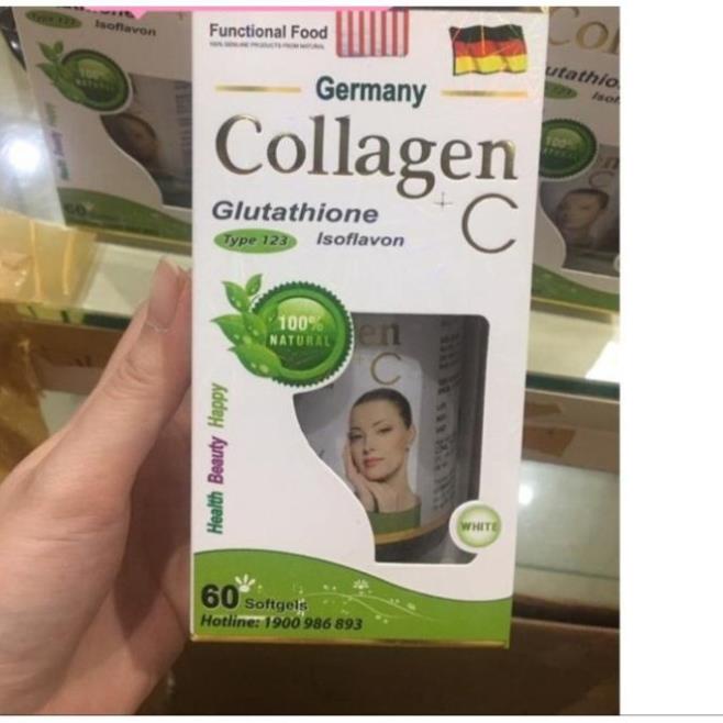 Collagen C bổ sung vitamin a c đẹp da, chống lão hóa, mờ thâm, tăng độ ẩm cho da trắng da Hộp 60 viên lọ