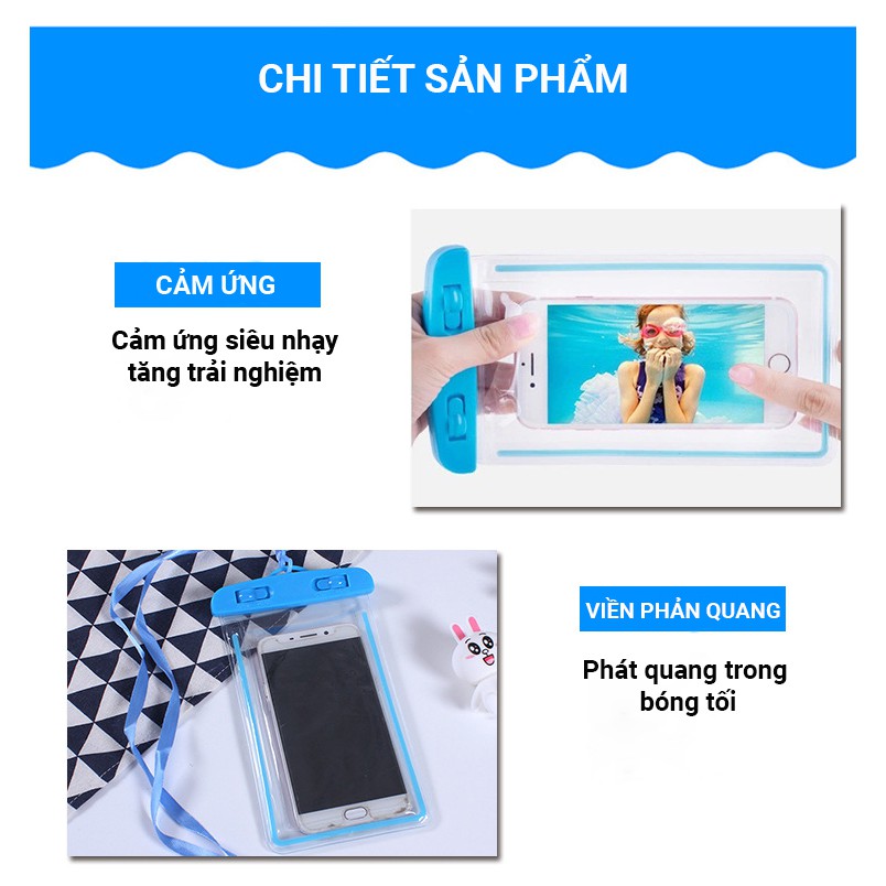 Bao điện thoại chống nước có viền phản quang