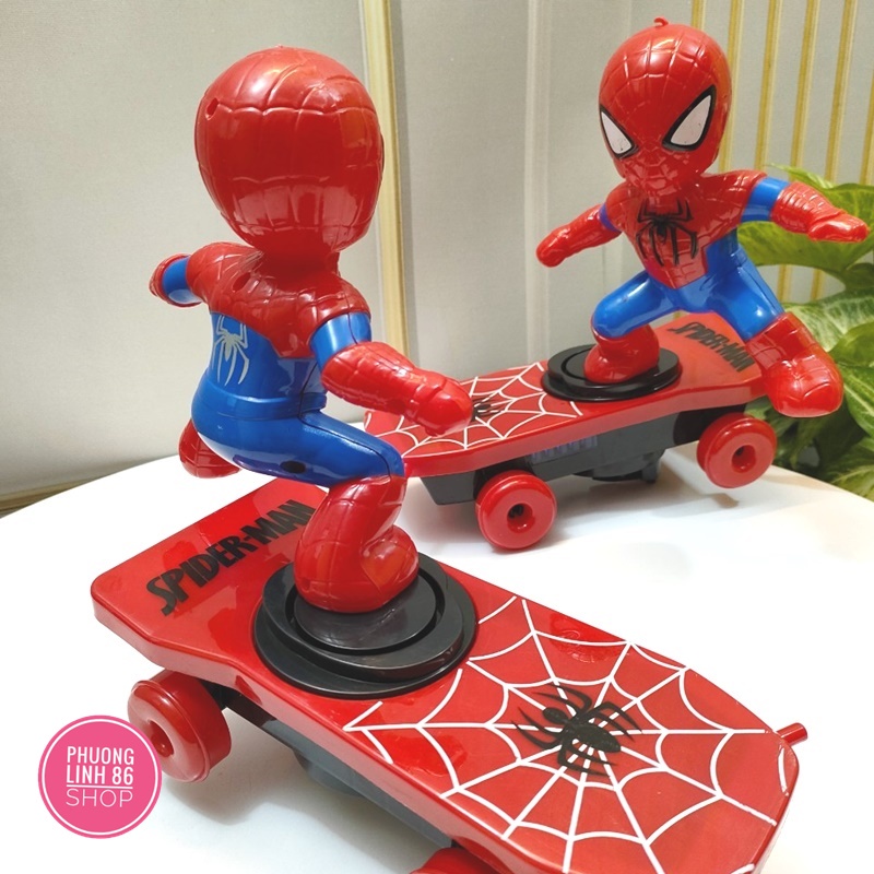 Siêu Nhân Người Nhện Trượt Ván Lật Xoay 360 Độ Chất Liệu Nhựa Abs An Toàn Cho Bé shop Phương linh D4886