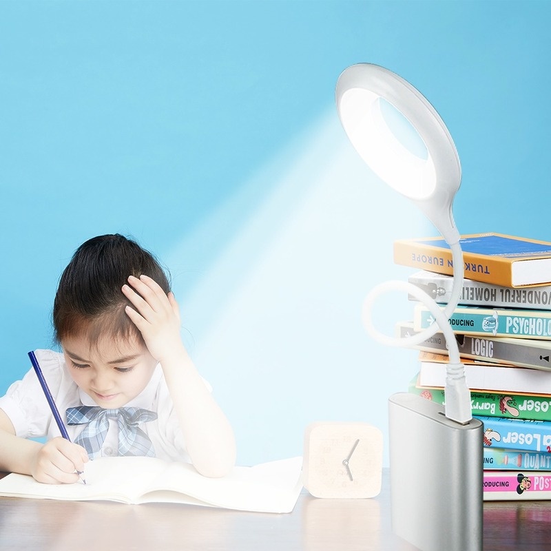 Đèn LED Đọc Sách 3 Màu USB Siêu Sáng Có Thể Uốn Cong + Ổ Cắm Linh Hoạt Tiết Kiệm Năng Lượng Bảo Vệ Mắt