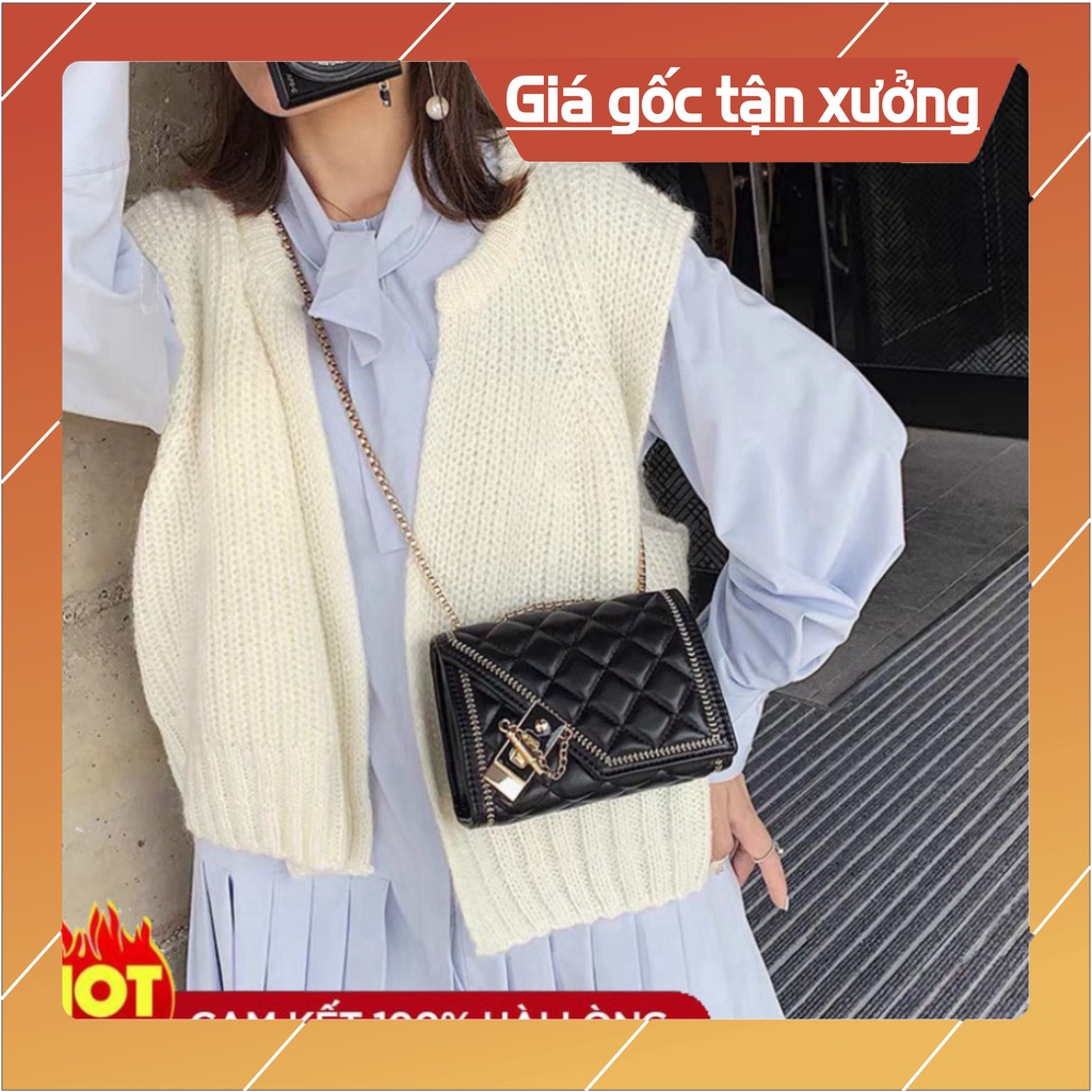 Hàng loại 1 Túi xách nữ  TE17  Túi đeo chéo Hàn Quốc 3 ngăn , Xích Đồng Chống Cướp Trộm