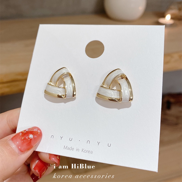 Bông Tai Hình Tam Giác Phong Cách retro Thời Trang Cho Nữ