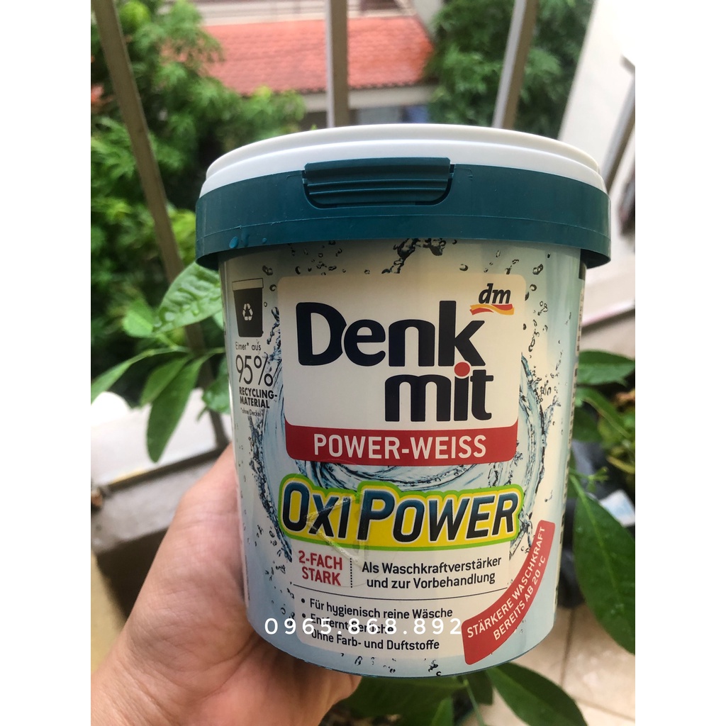Bột tẩy vết ố trắng mạnh mẽ Oxi Power sử dụng cho đồ trắng, 750 g - Hàng Denkmit