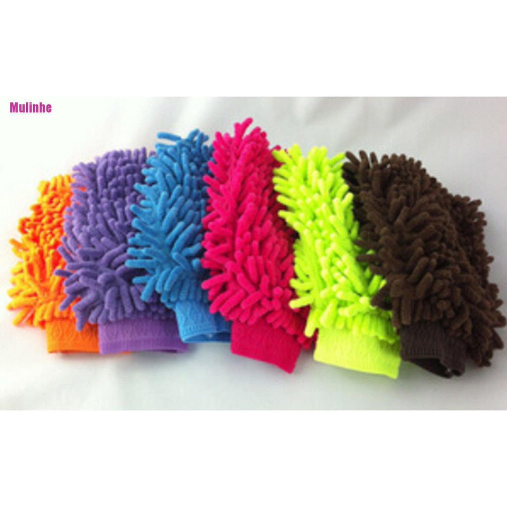 Găng Tay Rửa Xe Hơi Hai Mặt Bằng Sợi Microfiber