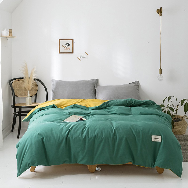 Bộ chăn ga gối cotton TiCi cao cấp KHÔNG BAI XÙ,  hàng nhập khẩu một màu - ( BO CHUN THEO YÊU CẦU) | BigBuy360 - bigbuy360.vn