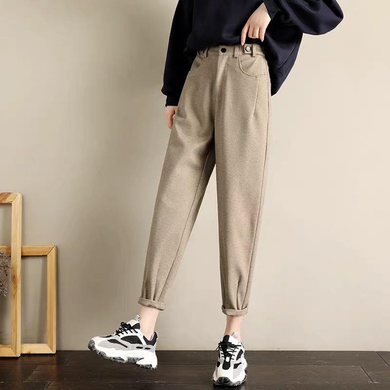 Quần baggy dạ nữ chất vải dạ hàn dày dặn , mềm mịn, co giãn 4 chiều BlackCatShop M11 | BigBuy360 - bigbuy360.vn