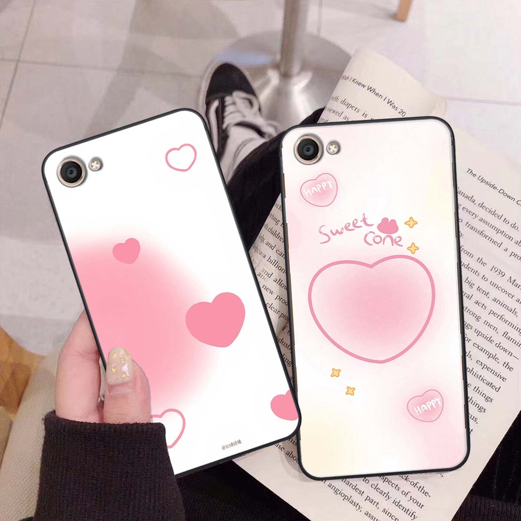 Ốp Vivo V5 / V5 Plus / Y67 in hình trái tim, caro kẹo ngọt đầy cá tính siêu đẹp siêu chất