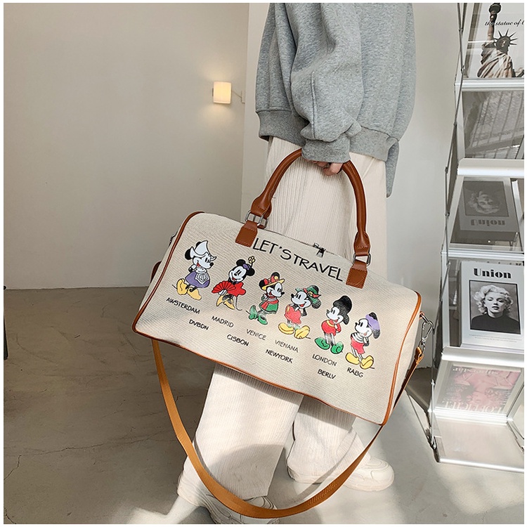 Túi Xách Nữ Du Lịch, Túi Trống Thời Trang In Hình 6 Mickey Ngỗ Nghĩnh Siêu Hot