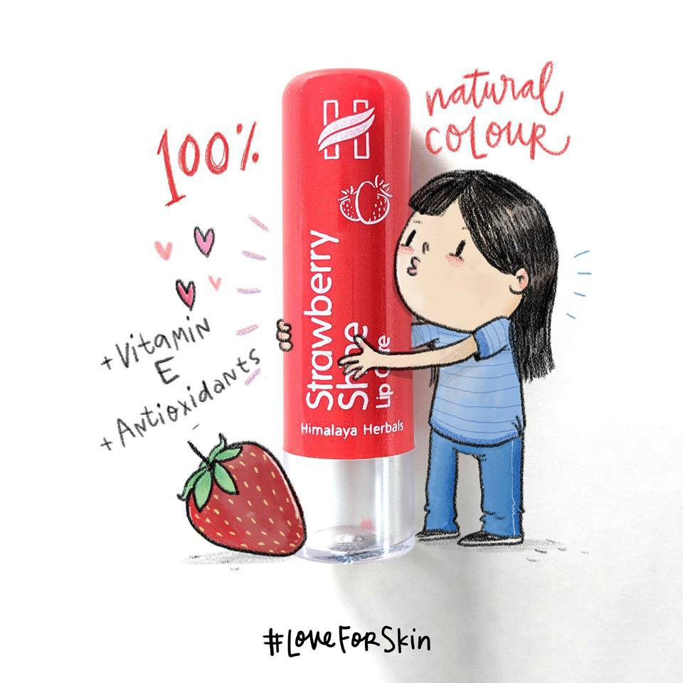 Son Dưỡng Môi Chiết Xuất Dâu Tây (Bóng, Mịn Môi) Himalaya Strawberry Shine Lip Care 4.5gm | BigBuy360 - bigbuy360.vn