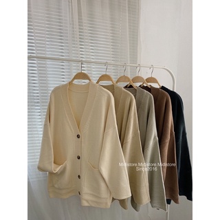 Áo Cardigan len trơn (Ảnh/Video tự chụp)