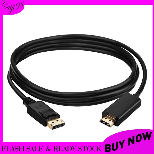 1.8m DP to HDMI Cable Male to Male DisplayPort to HDMI Conversion Video Audio Adapter Cable for PC HDTV Projector Laptop 1080P