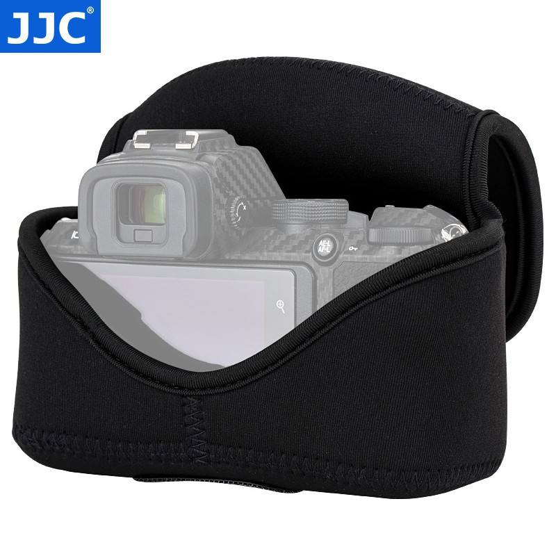 JJC Neoprene Mirrorless Compact Camera Pouch Soft Case for Nikon Z50 +16-50mm Lens, Fujifilm XS10 + 15-45mm Lens