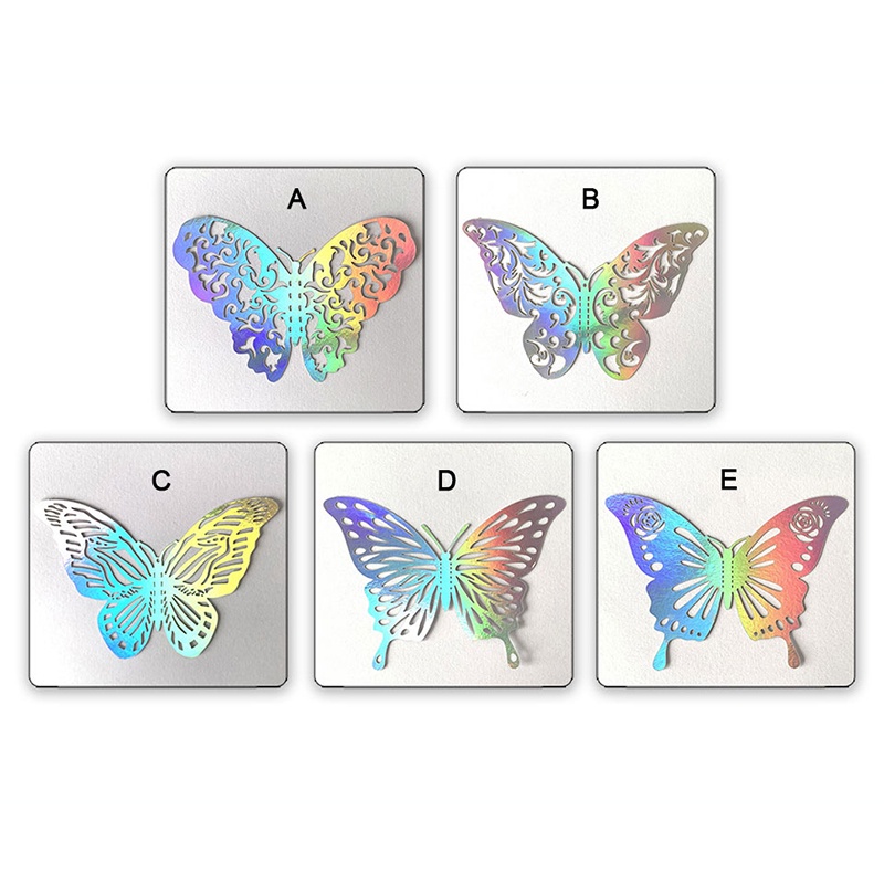 Bộ 12 Miếng Dán Tường Trang Trí Hình Bướm 3D DIY