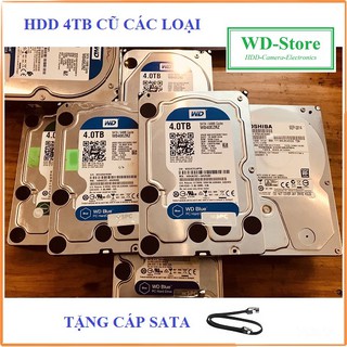 Ổ cứng HDD 4TB cũ các loại sức khoẻ 100% tặng cáp SATA