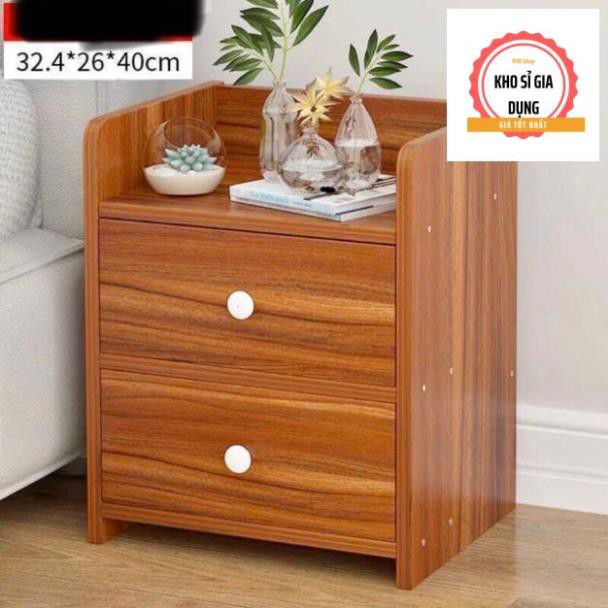 Hộc Tủ Đầu Giường, Kệ Tủ Đầu Giường Gỗ Ép MDF 2 Ngăn Kéo, Nhỏ Gọn Siêu Tiện Dụng Cho Căn Phòng Của Bạn