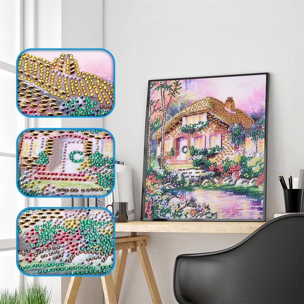 Bộ Tranh Đính Đá 5D Họa Tiết Hoa Văn Mandala Độc Đáo DIY Dùng Trang Trí Nhà Cửa