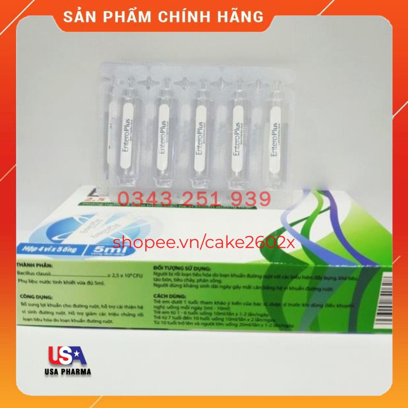 Men vi sinh ENTERO PLUS Cân bằng hệ vi sinh đường ruột - Hộp 5 ống 20ml | BigBuy360 - bigbuy360.vn