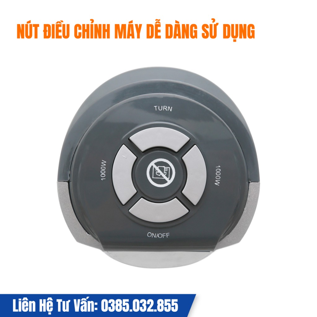 Quạt sưởi gốm ceramic Kangaroo KG1036C 2000W, làm ấm nhanh, không đốt cháy oxi, không làm khô da