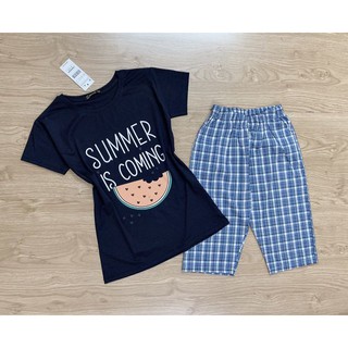 [bán sỉ] Bộ mặc nhà cotton dưa hấu