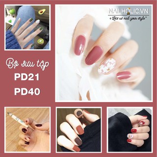 Móng Tay Giả 24 Móng 3D Hàn Quốc Tặng Kèm Keo Dán Móng [PD21 - PD40]