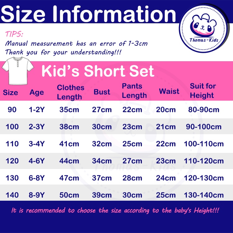 [THOMAS KIDS] 1-9 Tuổi Set Đồ 2 Món Gồm Áo Thun Sát Nách In Hình Khủng Long + Quần Ngắn Phối Lưới 100% Cotton Cho Bé Trai / Gái