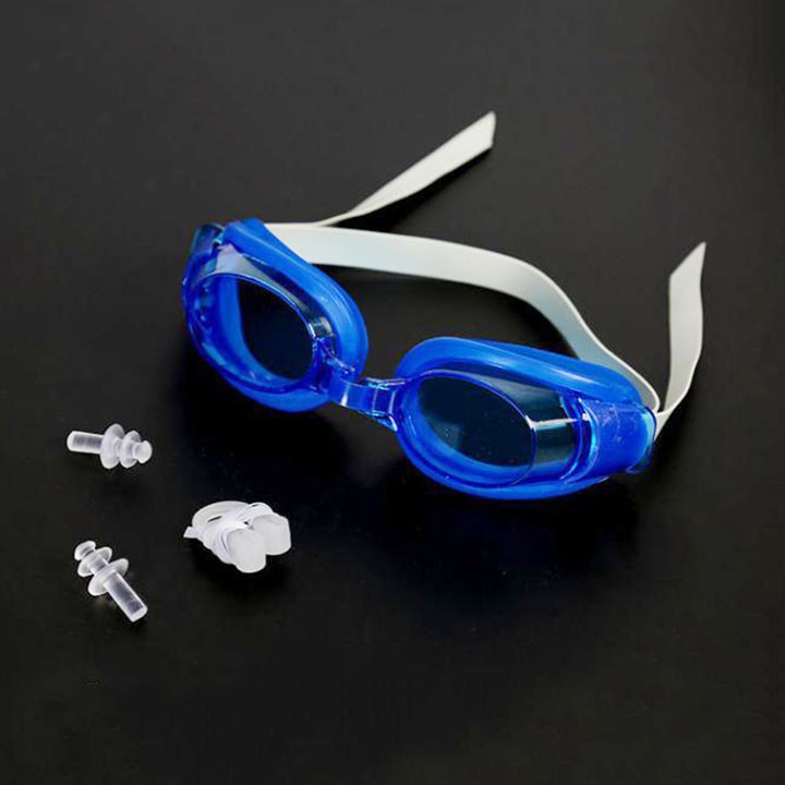 Kính bơi người lớn trẻ em tráng gương CSHome chống nước chống tia UV tích hợp bộ bịt tai kẹp mũi an toàn (Tặng hộp kính)