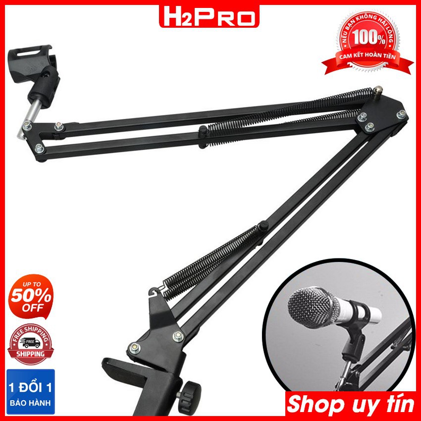 Giá đỡ micro kẹp bàn Microphone Stand H2Pro chính hãng, chân đế micro kẹp bàn thu âm-livestream cao cấp, dài 84cm