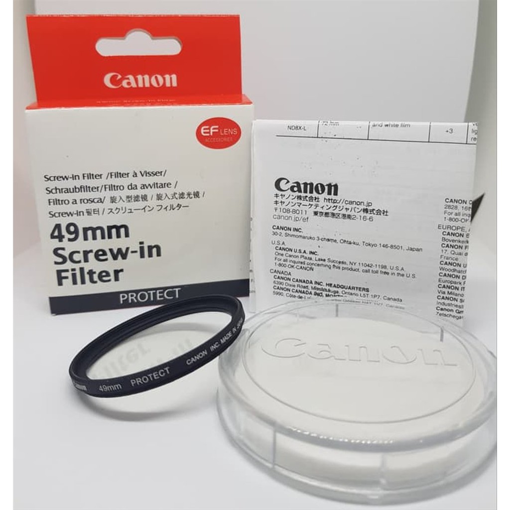 Bộ Lọc Ống Kính Máy Ảnh Canon 49mm Ef-m 15-45mm (m3 / M5 / M6 / M10)