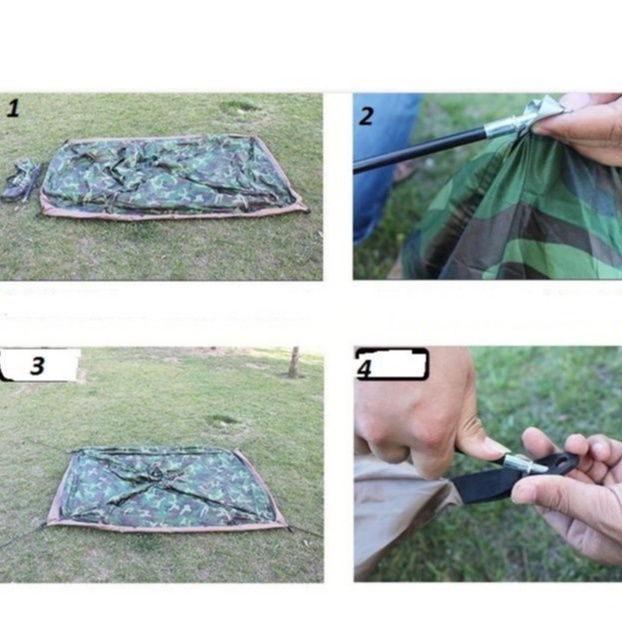 Lều cắm trại picnic 2 lớp cửa đi phượt dã ngoại du lịch chống thấm ngủ ngon hòa mình vào thiên nhiên Bodysport