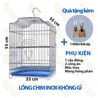 Lồng Chim INOX KHÔNG GỈ (đủ phụ kiện)