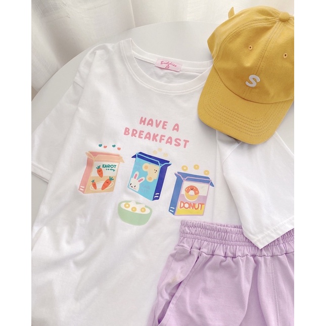 ATTK892 - Áo thun in hộp bánh Have a breakfast