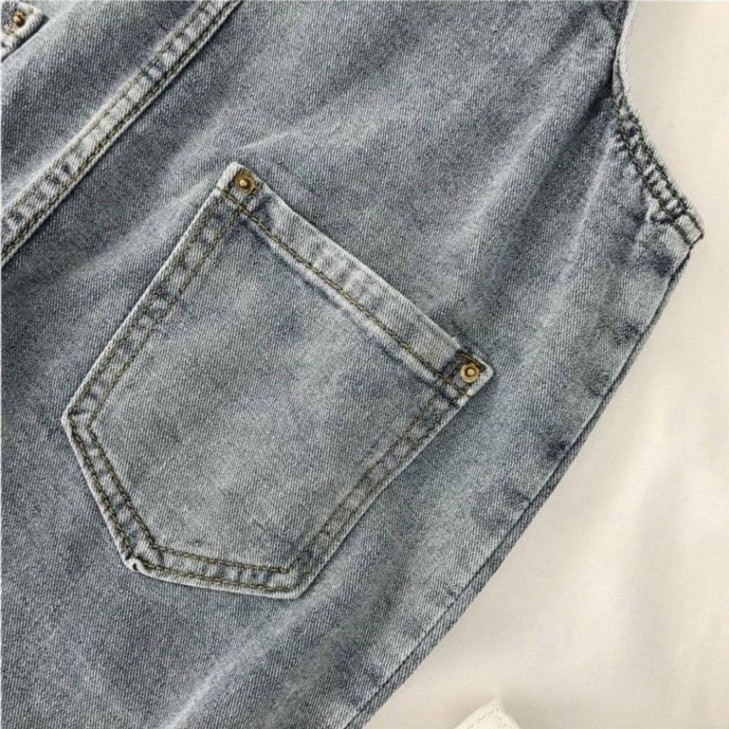 SUXI Quần Jean Lưng Cao Kiểu Hàn Quốc