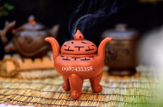 Lư đốt trầm hương gốm sứ Bát Tràng