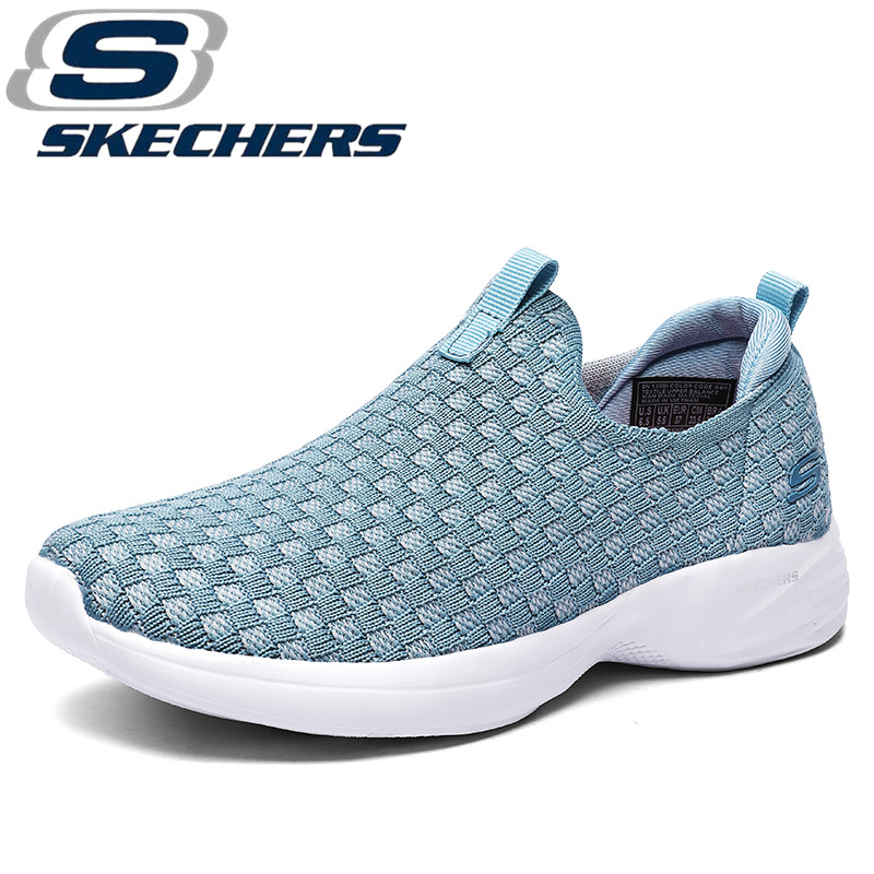 Giày thể thao Skechers chất liệu siêu nhẹ thoáng khí chống sốc thời trang dành cho nữ