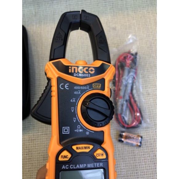 Ampe Kẹp Kìm đo điện AC kỹ thuật số ~600A/ 600V INGCO DCM6003