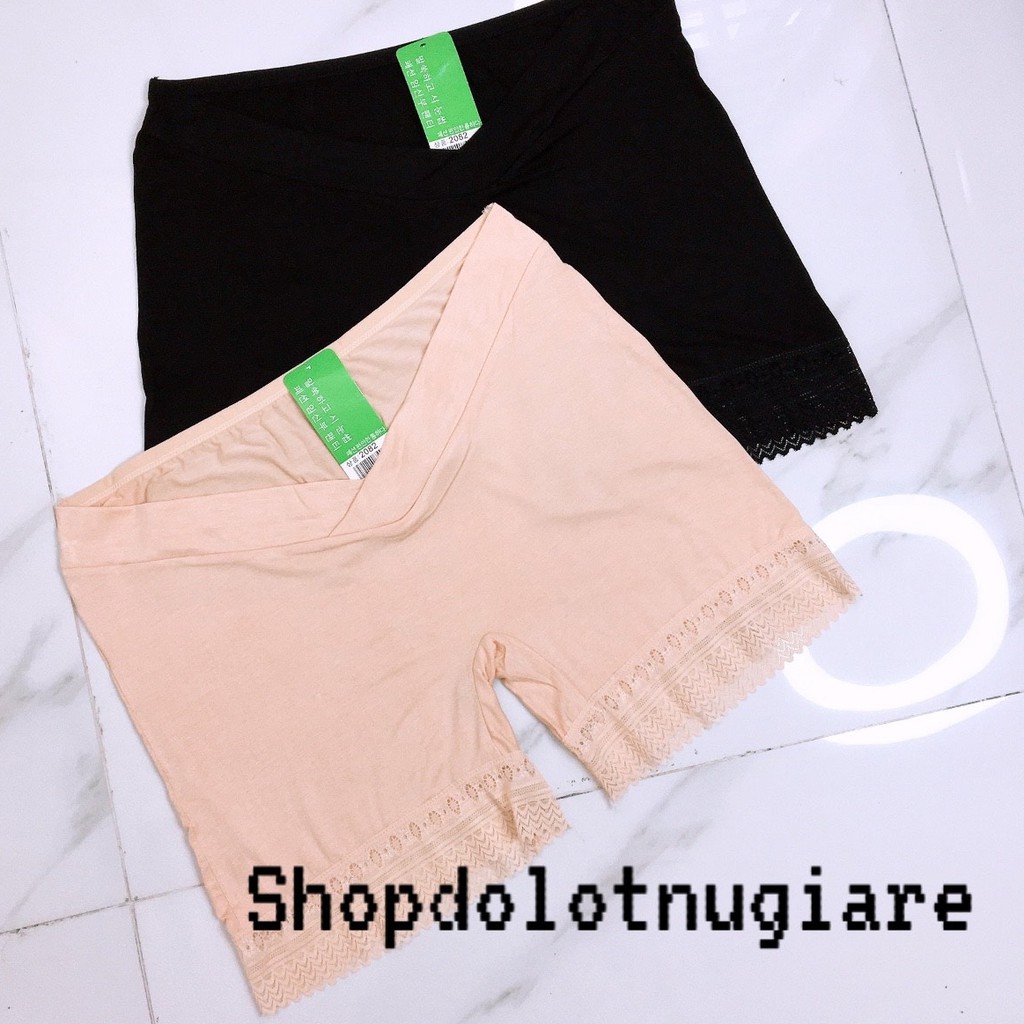 Quần đùi bầu cạp chéo size 52-&gt;75kg, Mặc ngủ và mặc trong váy - QL46