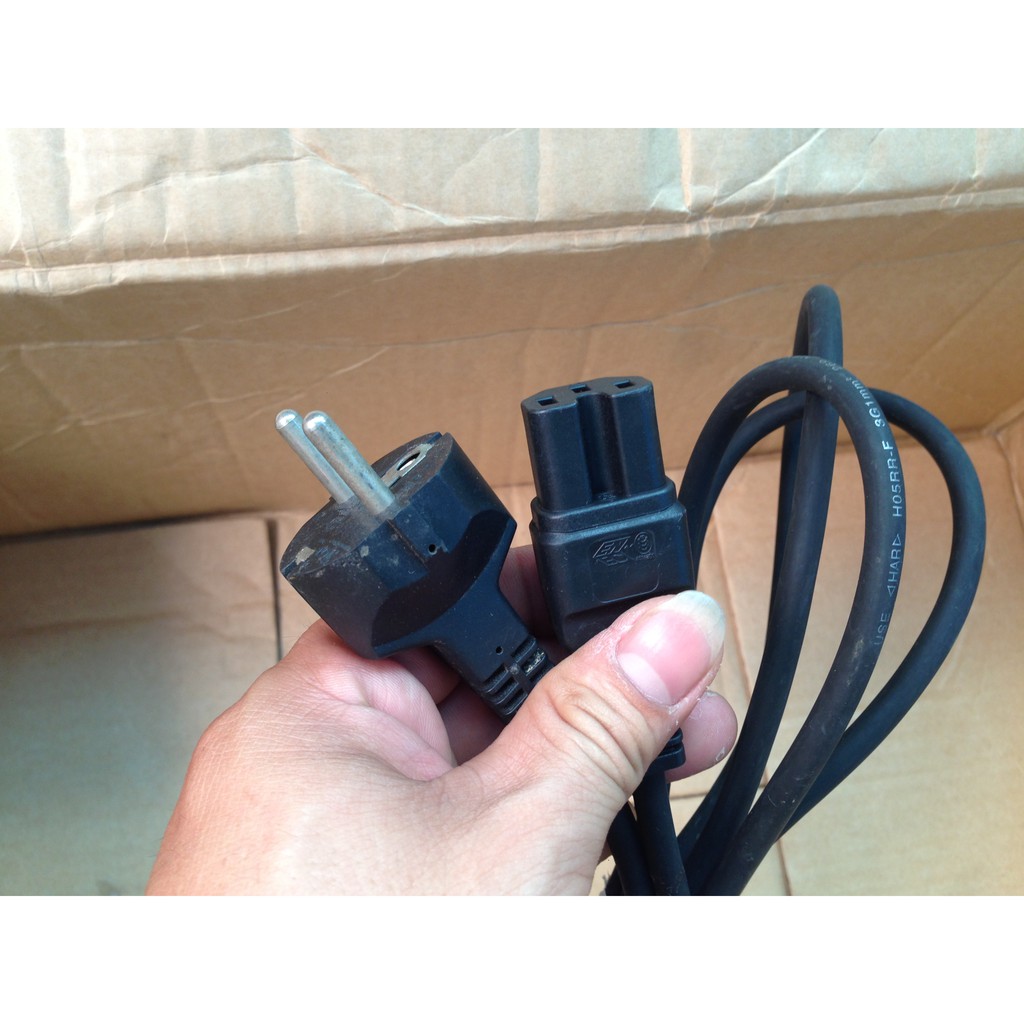 Dây nguồn 2 chấu c15, dây nguồn c15, power cable C15, cáp nguồn 2 chấu c15