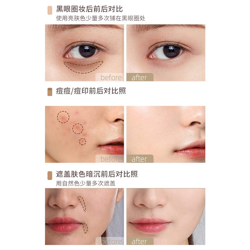 Kem Che Khuyết Điểm TFIT Dưỡng Ẩm Che Phủ Quầng Thâm Mụn Và Vết Thâm 3 Màu TFIT