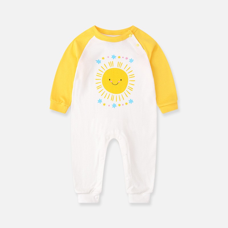 Body liền thân Quảng Châu dài tay cotton cao cấp cho bé trai gái  bodysuit cho bé sơ sinh, 1 tuổi, 2 tuổi