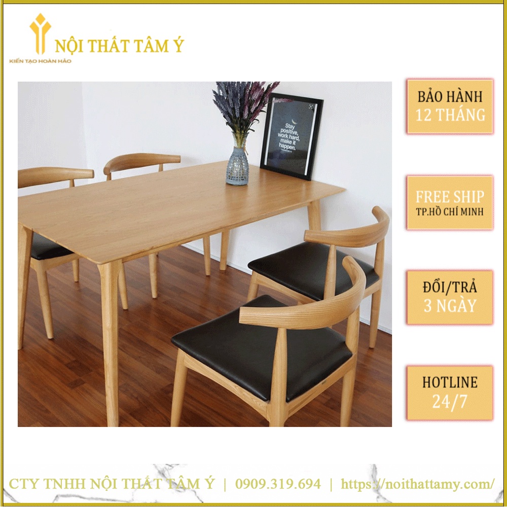 Bộ Bàn Ăn Elbow 6 ghế ✌FREE SHIP HCM✌ Bàn ăn Cao Cấp Thương hiệu Nội Thất Tâm Ý