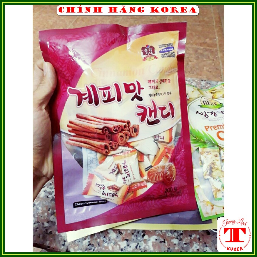 Kẹo quế hàn quốc chính hãng, gói 200gr - tranglinh