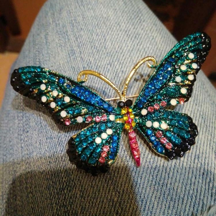 Butterfly Brooch Pin Women Vintage Brooches And Pins Insect Luxury Big Brooch For Scarf Best Gift