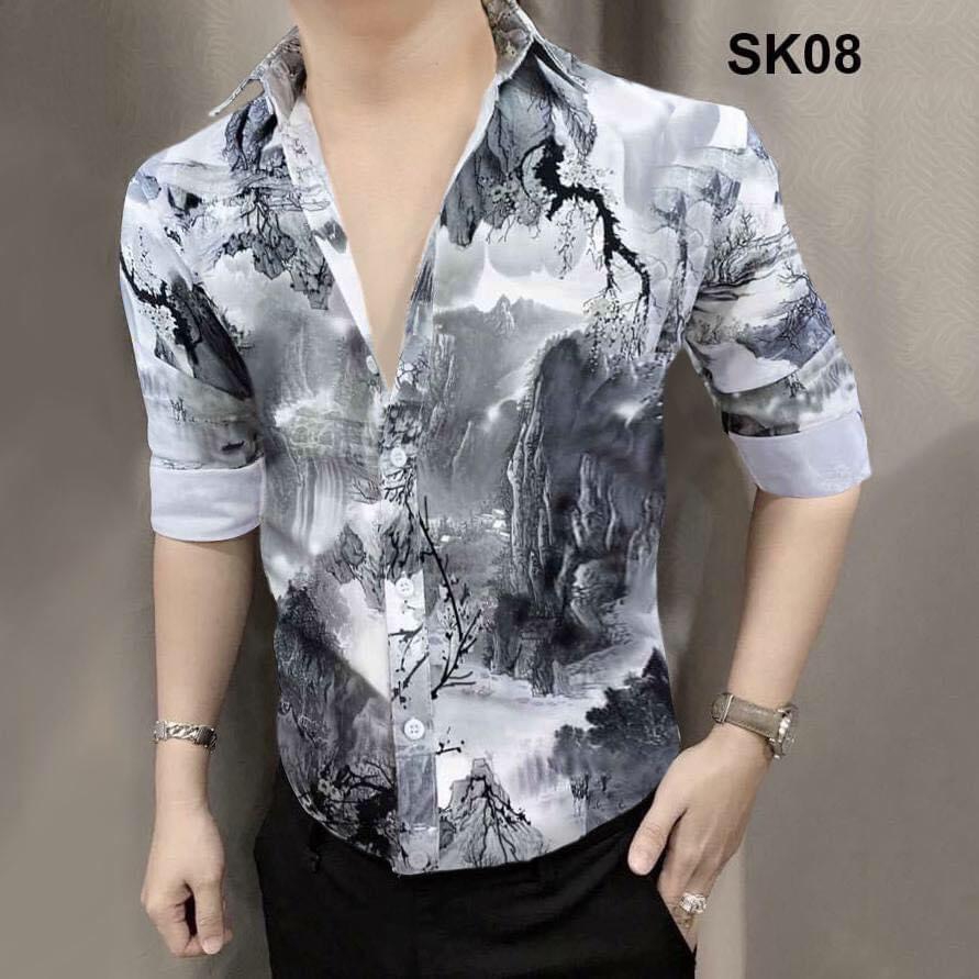 Áo sơ mi nam 4 mẫu hoa văn đẹp cao cấp | BigBuy360 - bigbuy360.vn