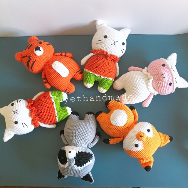 Thú bông handmade chân ngắn - Hàng sẵn