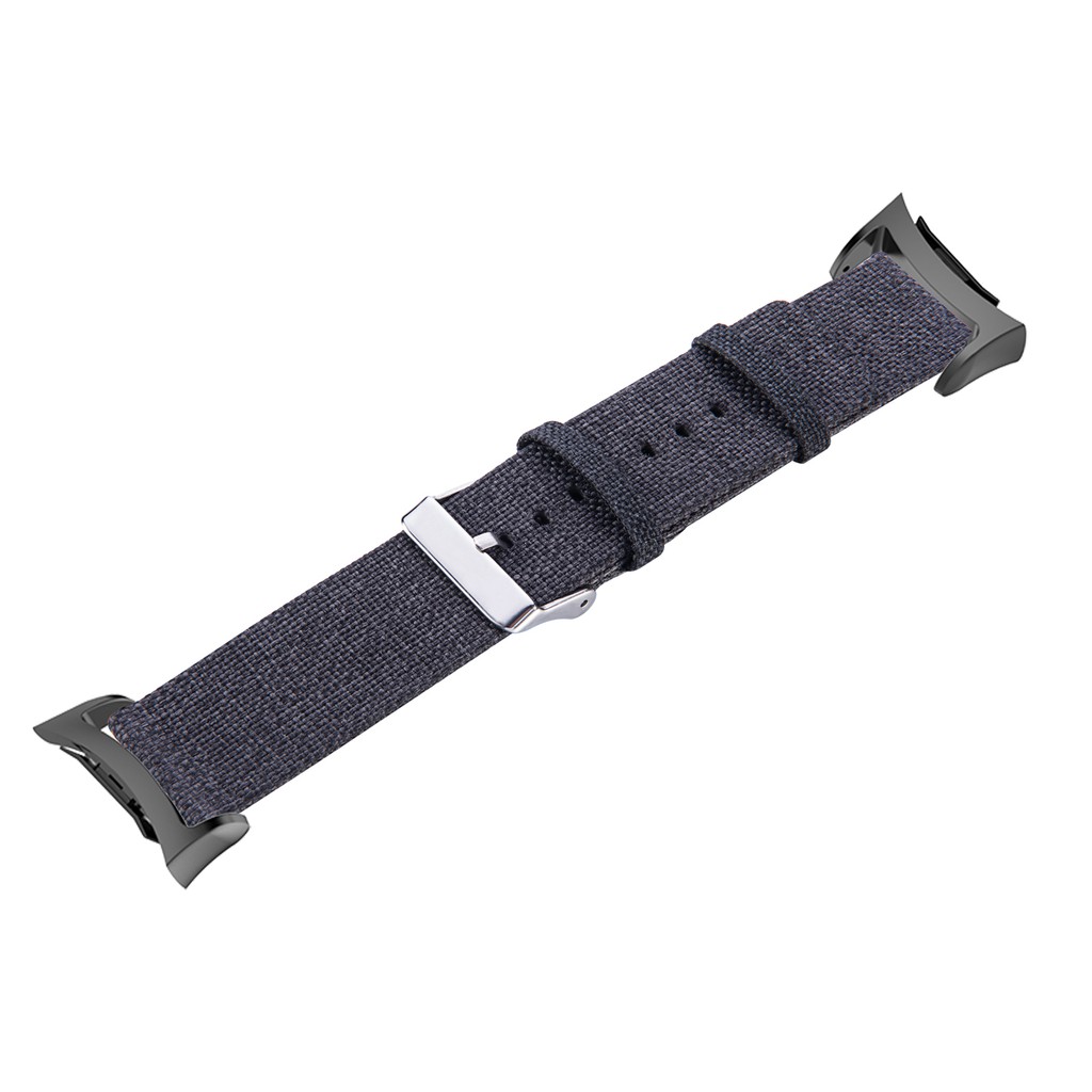 Canvas Metal Buckle Watch Band and for Samsung Gear S2 R720 / R730 - Black