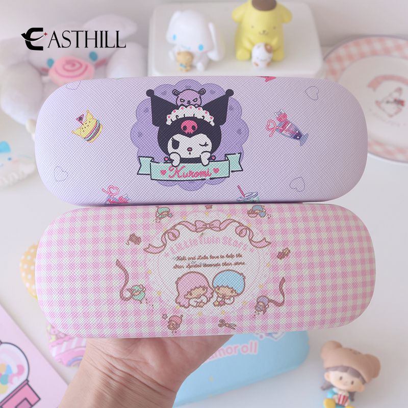 SANRIO Hộp Đựng Mắt Kính Họa Tiết Hoạt Hình Chó Cinnamon / Mèo Hello Kitty / Melody Kuromi Pudding Dễ Thương
