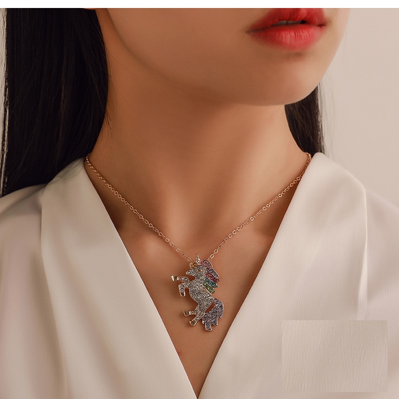 Beautiful Stone Unicorn Pendant