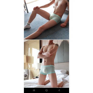 [free ship 50k + che tên đơn hàng] quần lót nam, quần lót boxer lưới cao cấp phù hợp mọi lứa tuổi (hình chụp tại shop)
