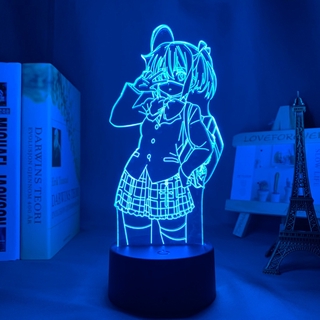 Rikka Love Chunibyo Các Ảo Tưởng Khác Anime LED Đèn Ngủ Đổi Màu Cảm Ứng Đèn Từ Xa Cho Rikka Takanashi Fan